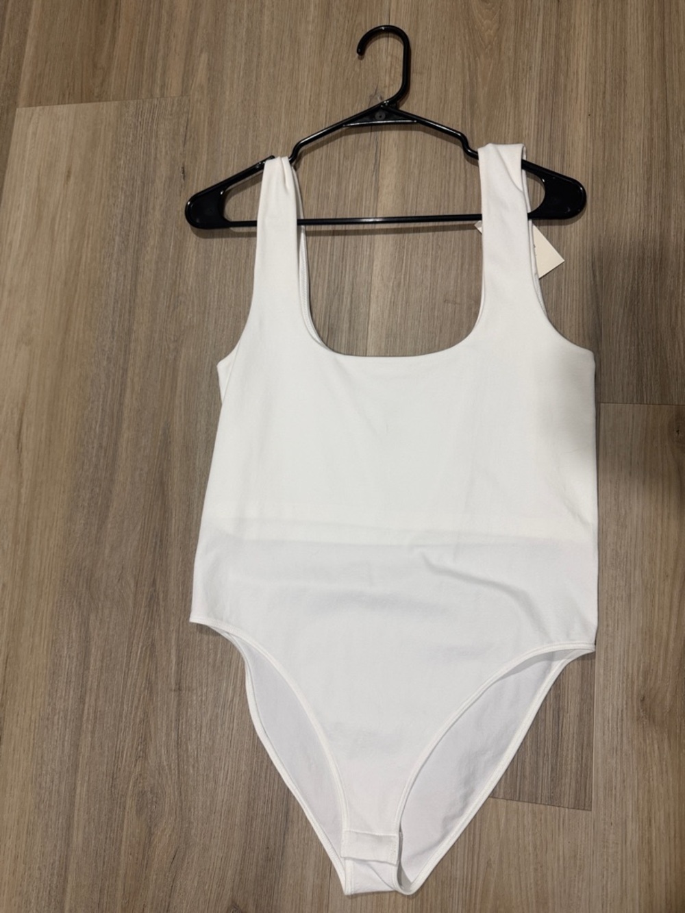 a new day White Scoop Neck Bodysuit